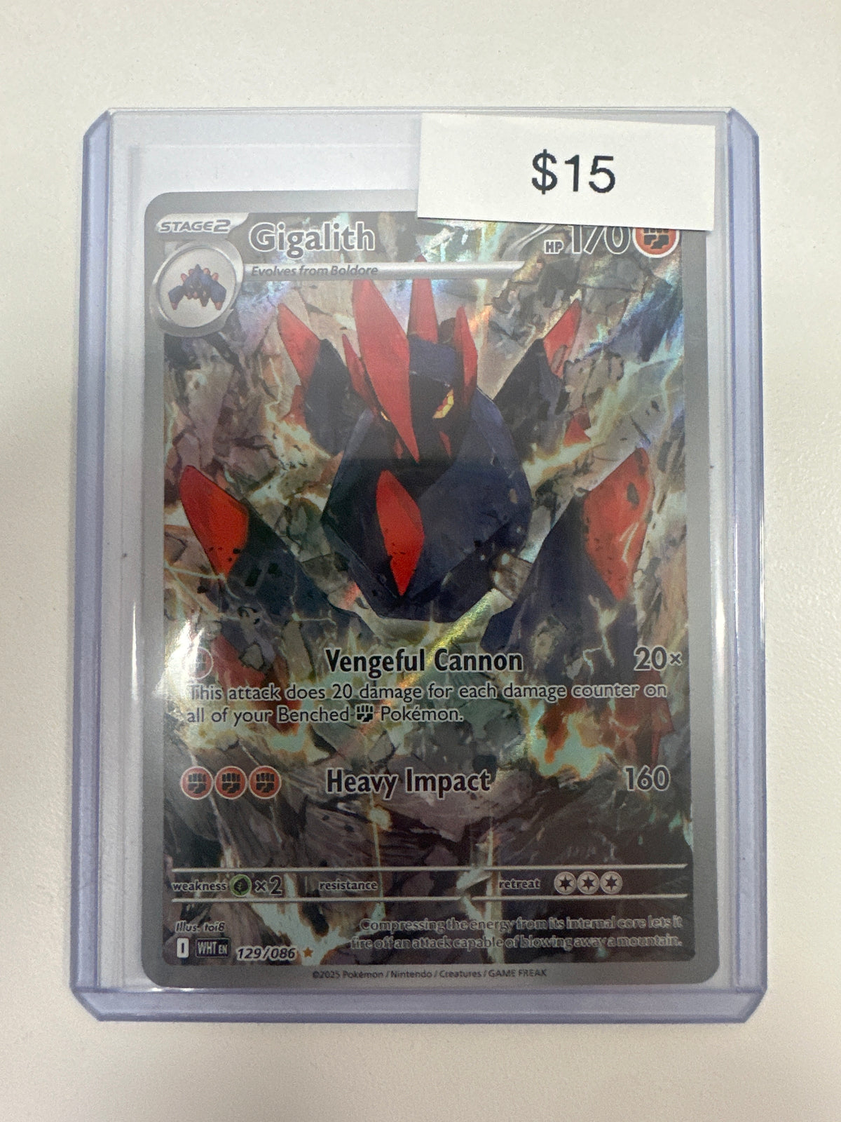 Pokemon White Flare Gigalith 128/086