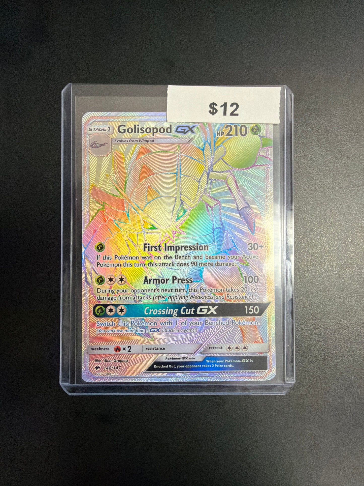 Pokemon Golisopod GX Secret 148/147