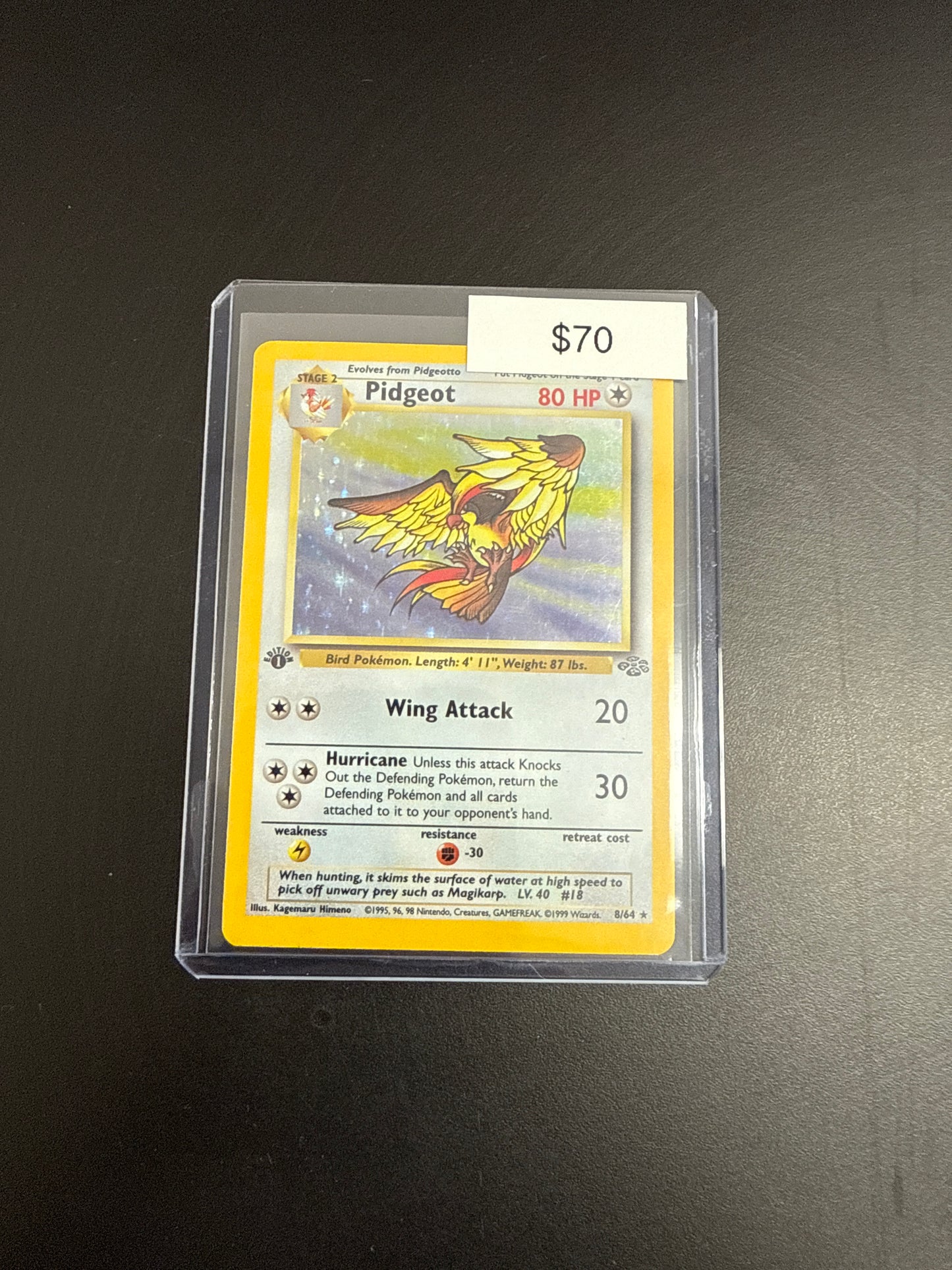 Pokémon PIDGEOT 8/64 1st Ed.