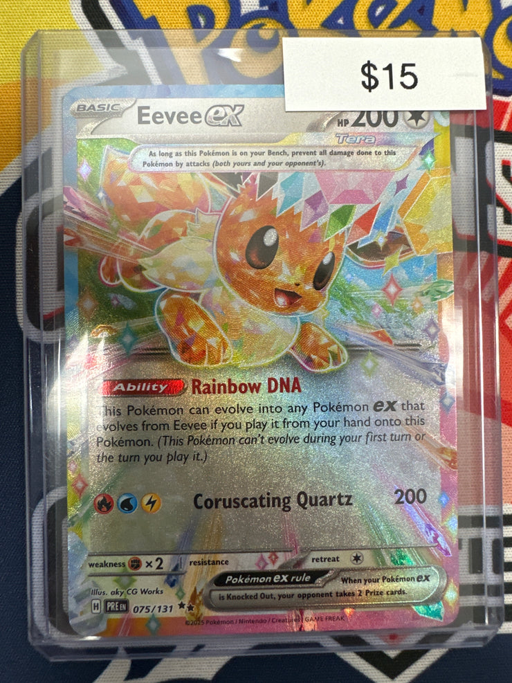 Pokemon Prismatic Evolutions Eevee ex 075/131