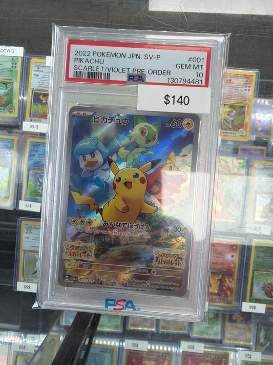 Pokemon Pikachu Japanese #001 PSA 10