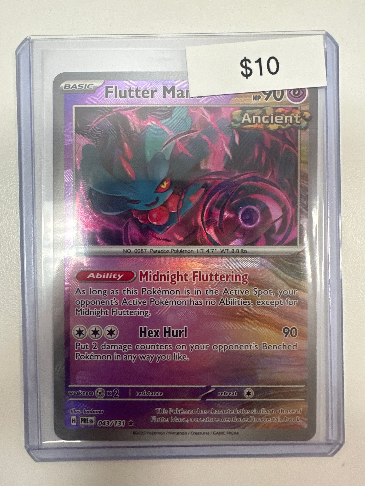Pokemon Flutter Mane Master Ball Holo 043/131