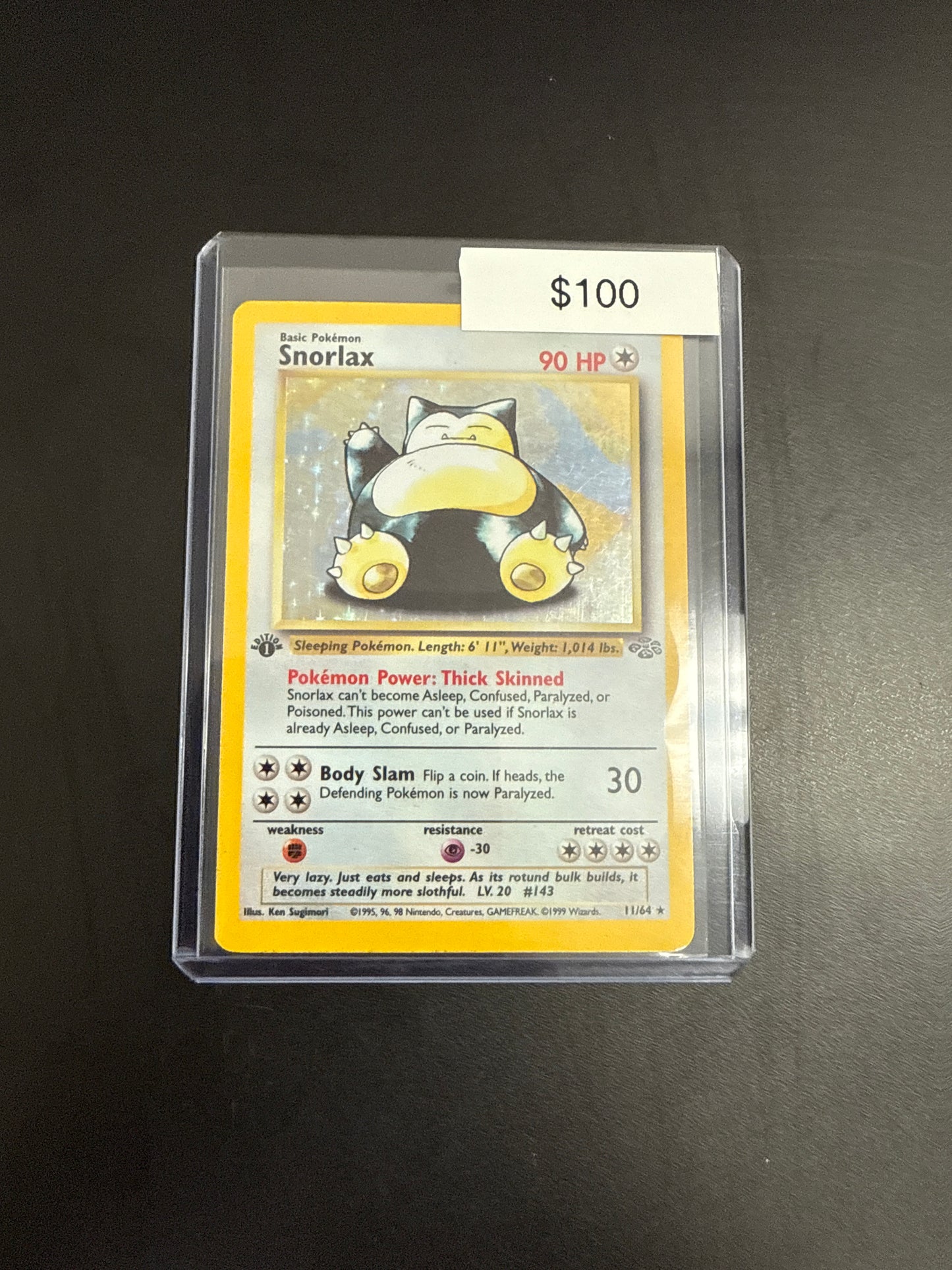 Pokémon Snorlax 11/64 1st Ed.