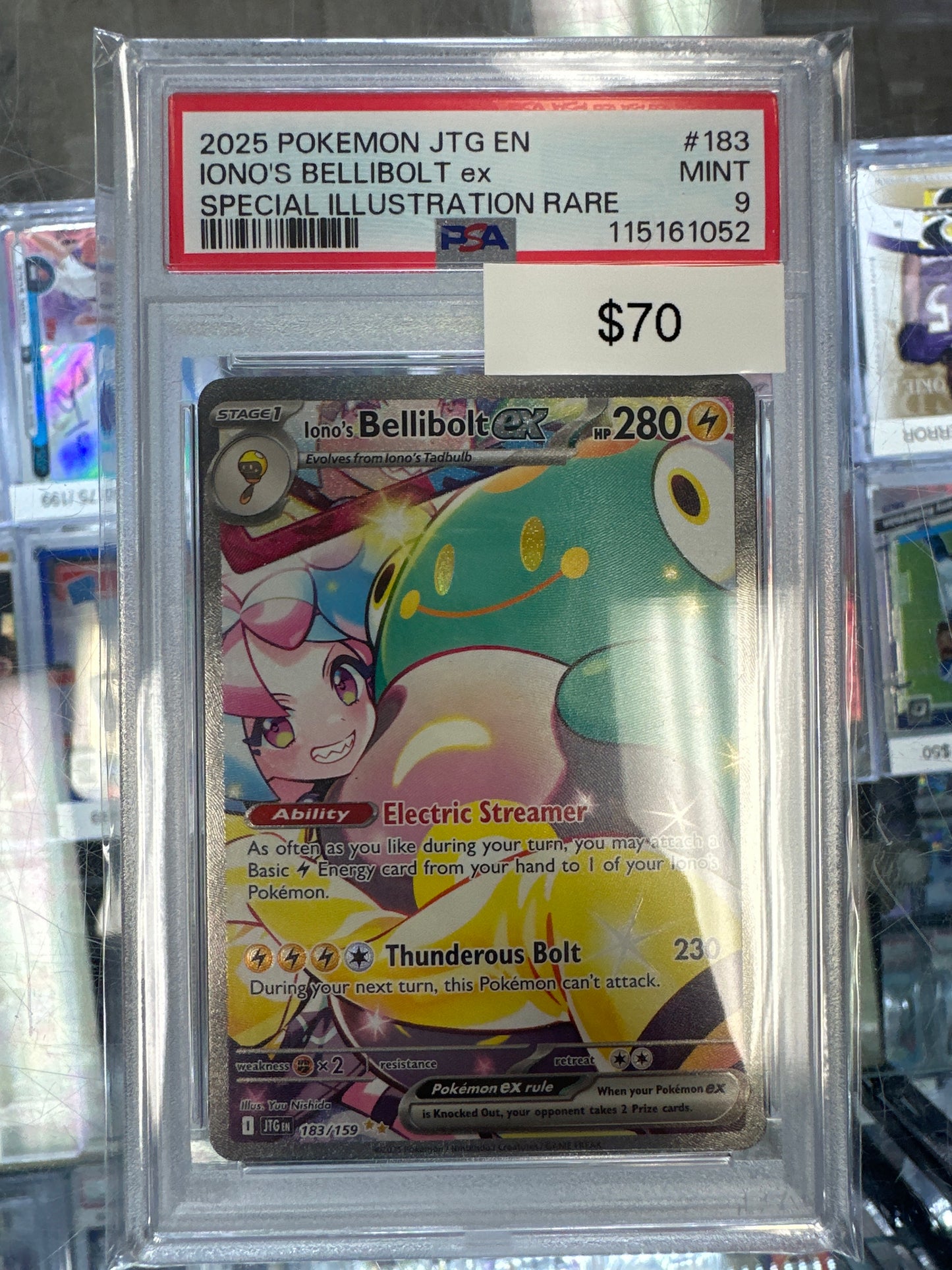 Pokemon Iono’s Bellibolt ex 183/159 PSA 9
