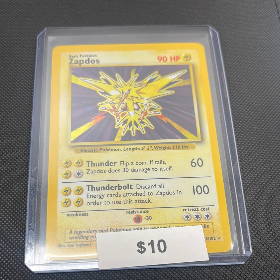 Pokémon Zapdos Base Set Holo 16/102