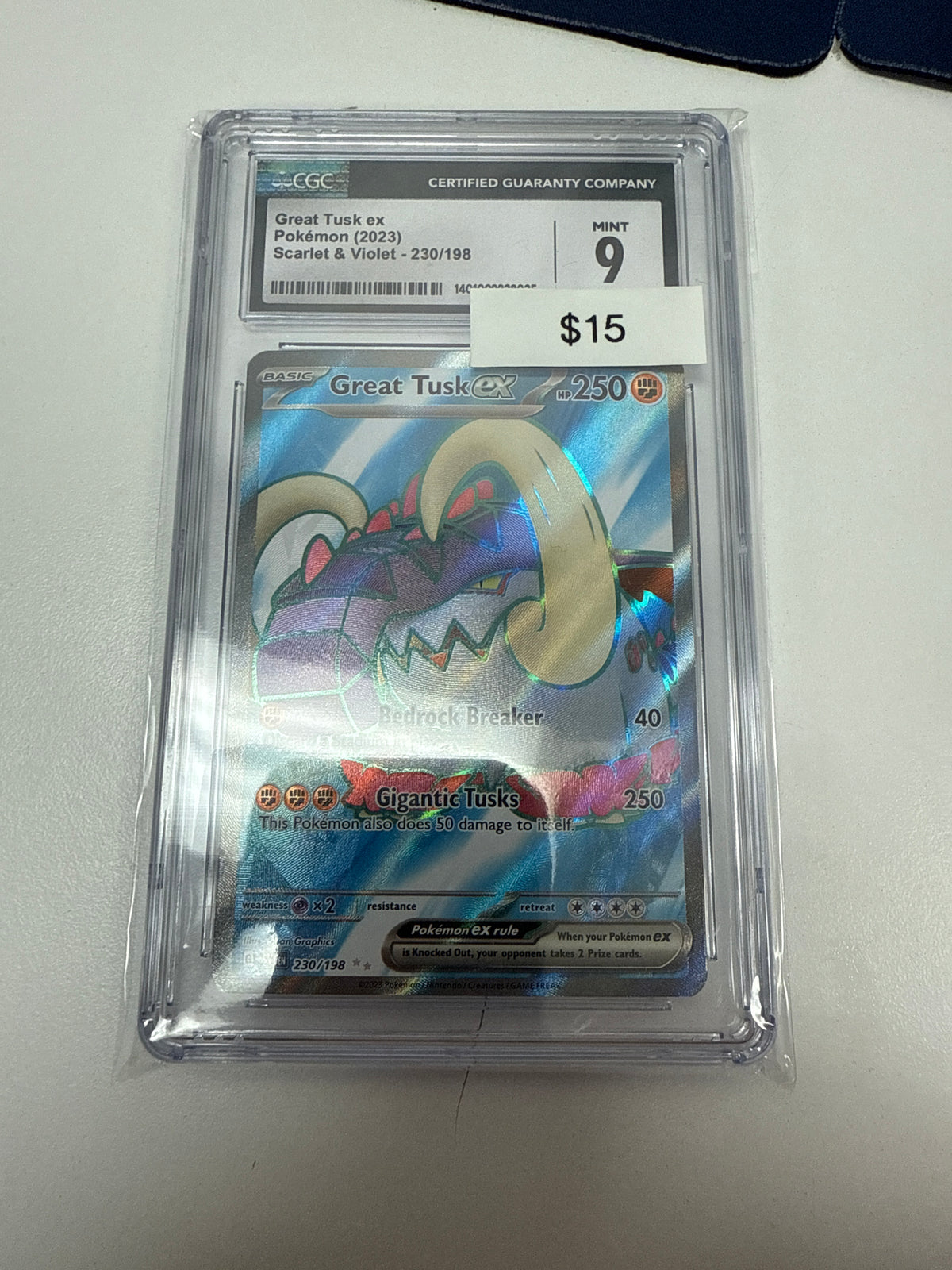 Pokemon Great Tusk Ex #230/198 CGC 9