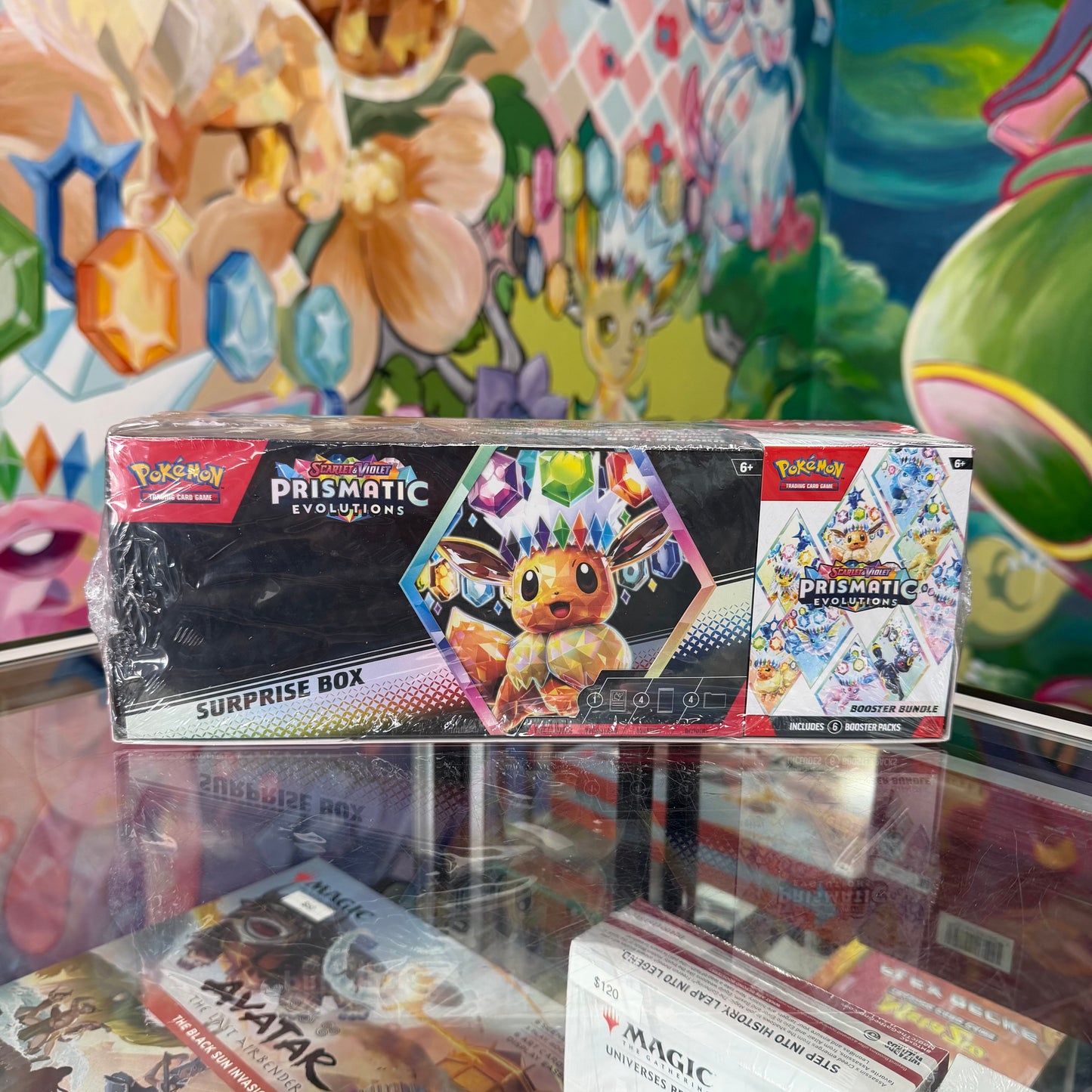 Pokemon Prismatic Evolutions Bundle (Surprise Box + Booster Bundle)