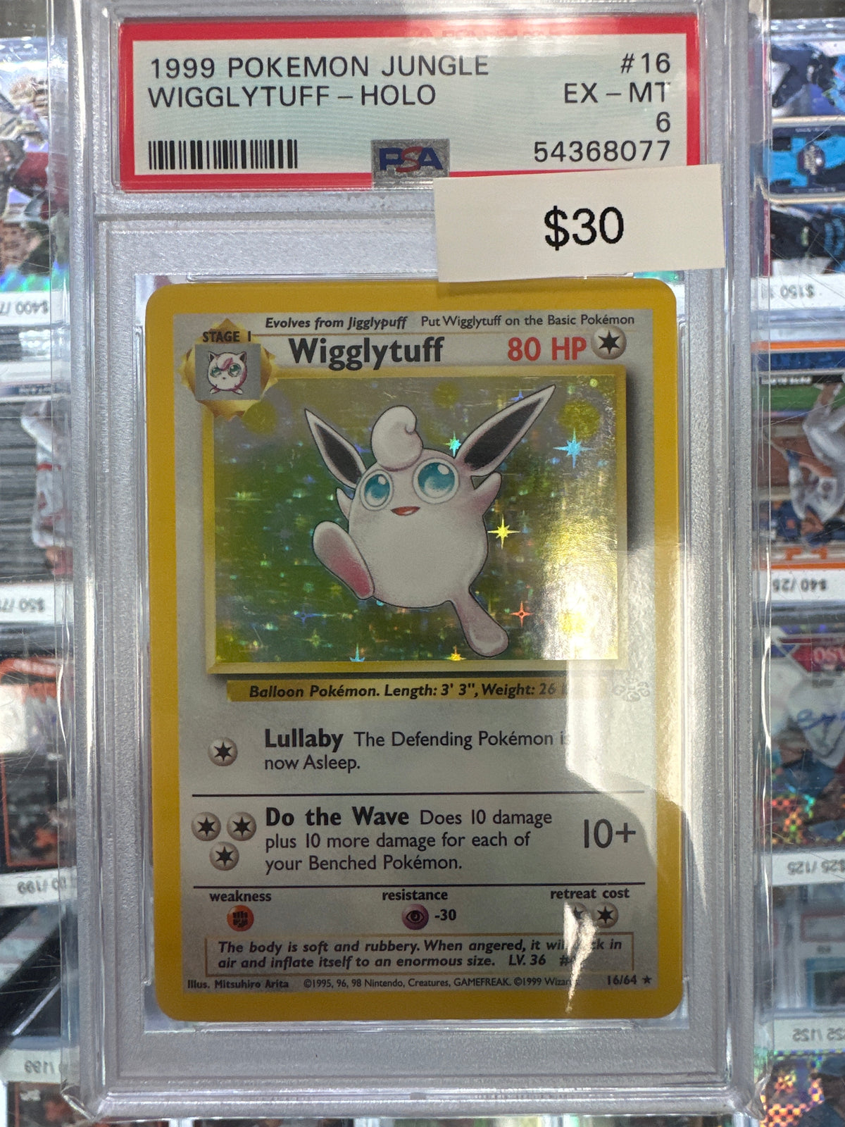 Pokemon Wigglytuff 16/64 Holo PSA 6