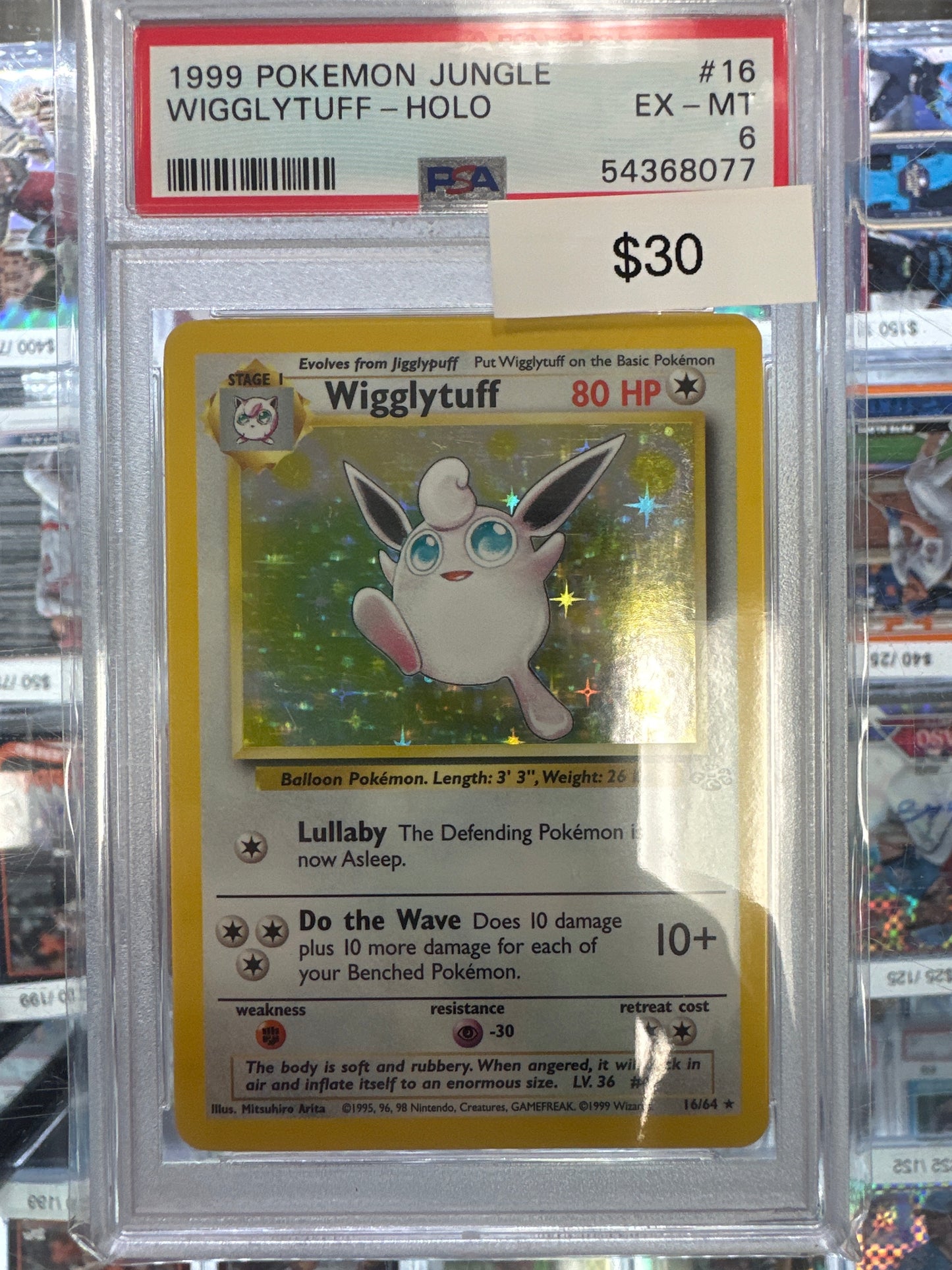 Pokemon Wigglytuff 16/64 Holo PSA 6