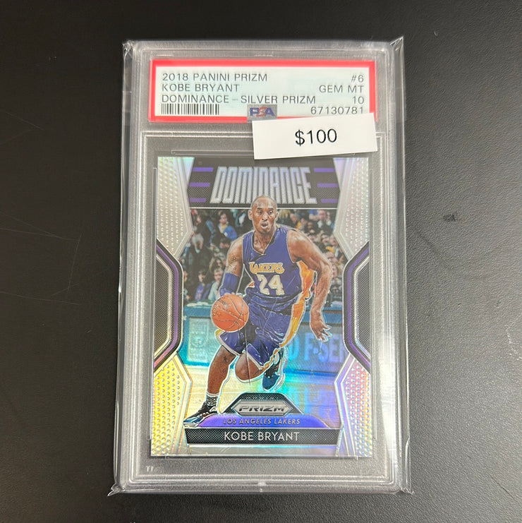 2018 Prizm Kobe Bryant Dominance Silver 