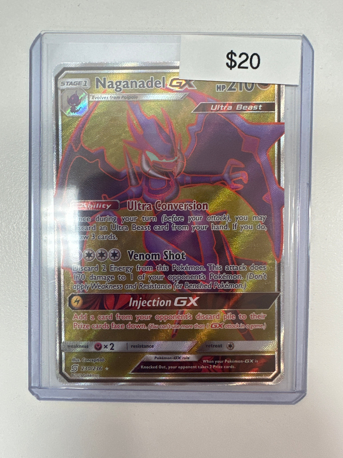 Pokemon Naganadel GX 230/236