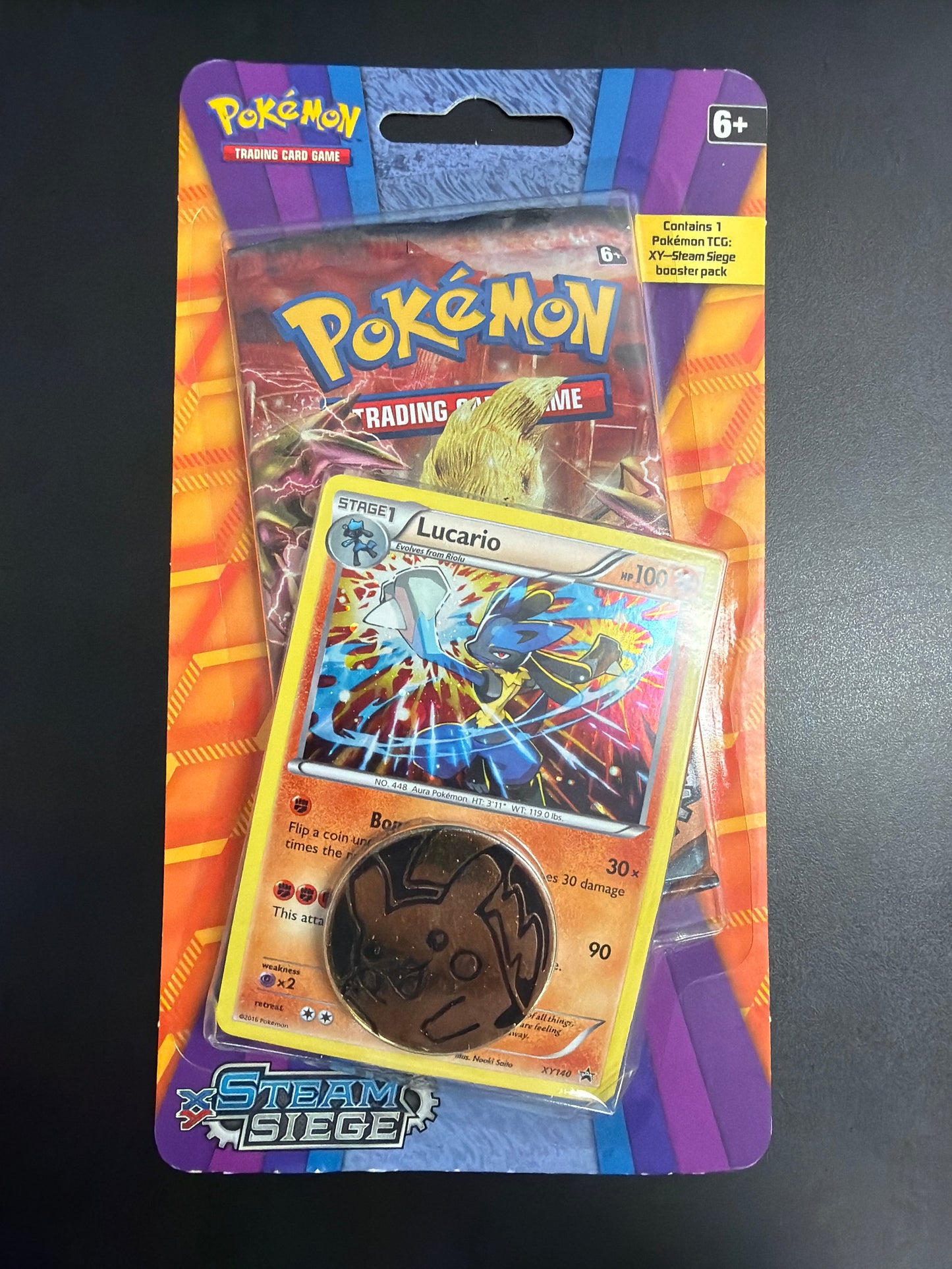 Pokemon Steam Siege Lucario Blister Pack