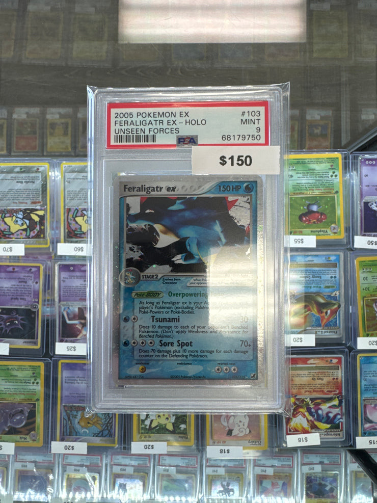 2005 Pokémon Ex FERALIGATR Ex Holi 103 PSA 9