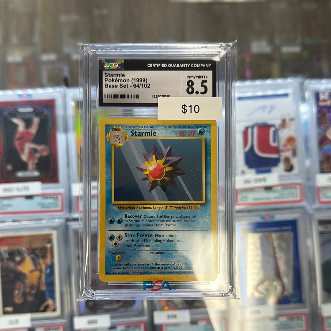 Pokémon Base Set 1999 Starmie CGC 8.5