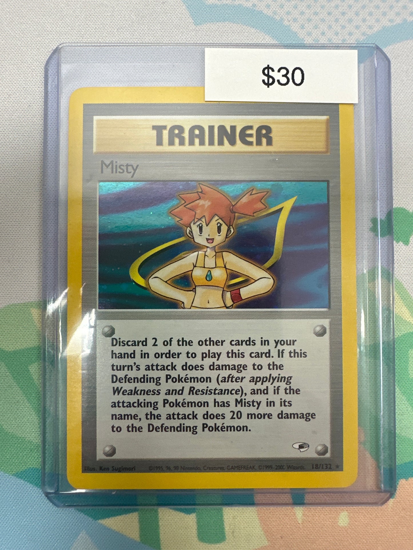 Pokemon Gym Hero’s Misty Holo Rare 18/132