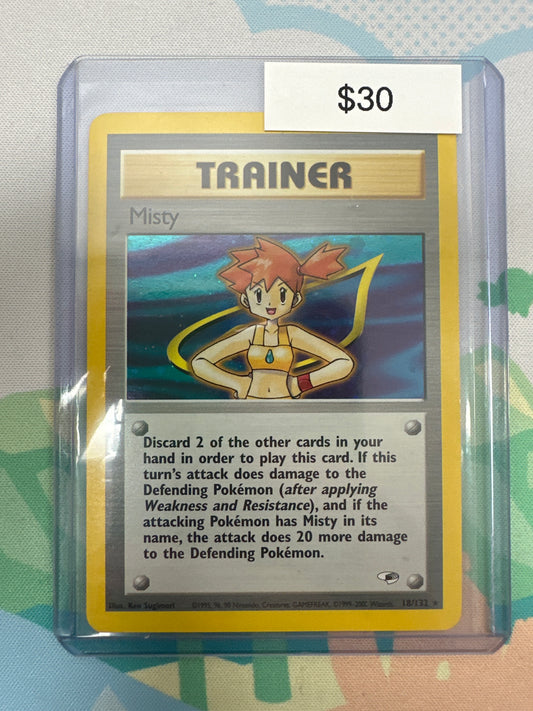 Pokemon Gym Hero’s Misty Holo Rare 18/132
