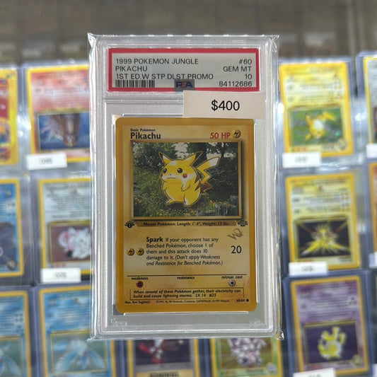 1999 Pokémon Jungle Pikachu 1st Ed. PSA 10
