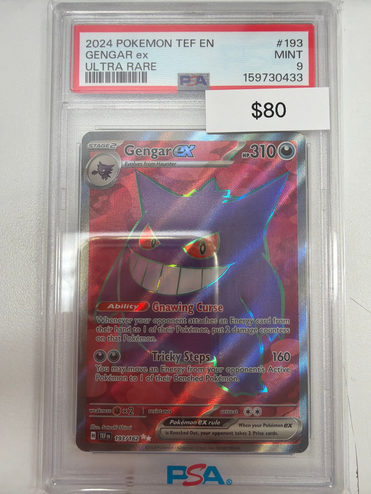 Pokemon Gengar ex Temporal Forces 193/162 PSA 9