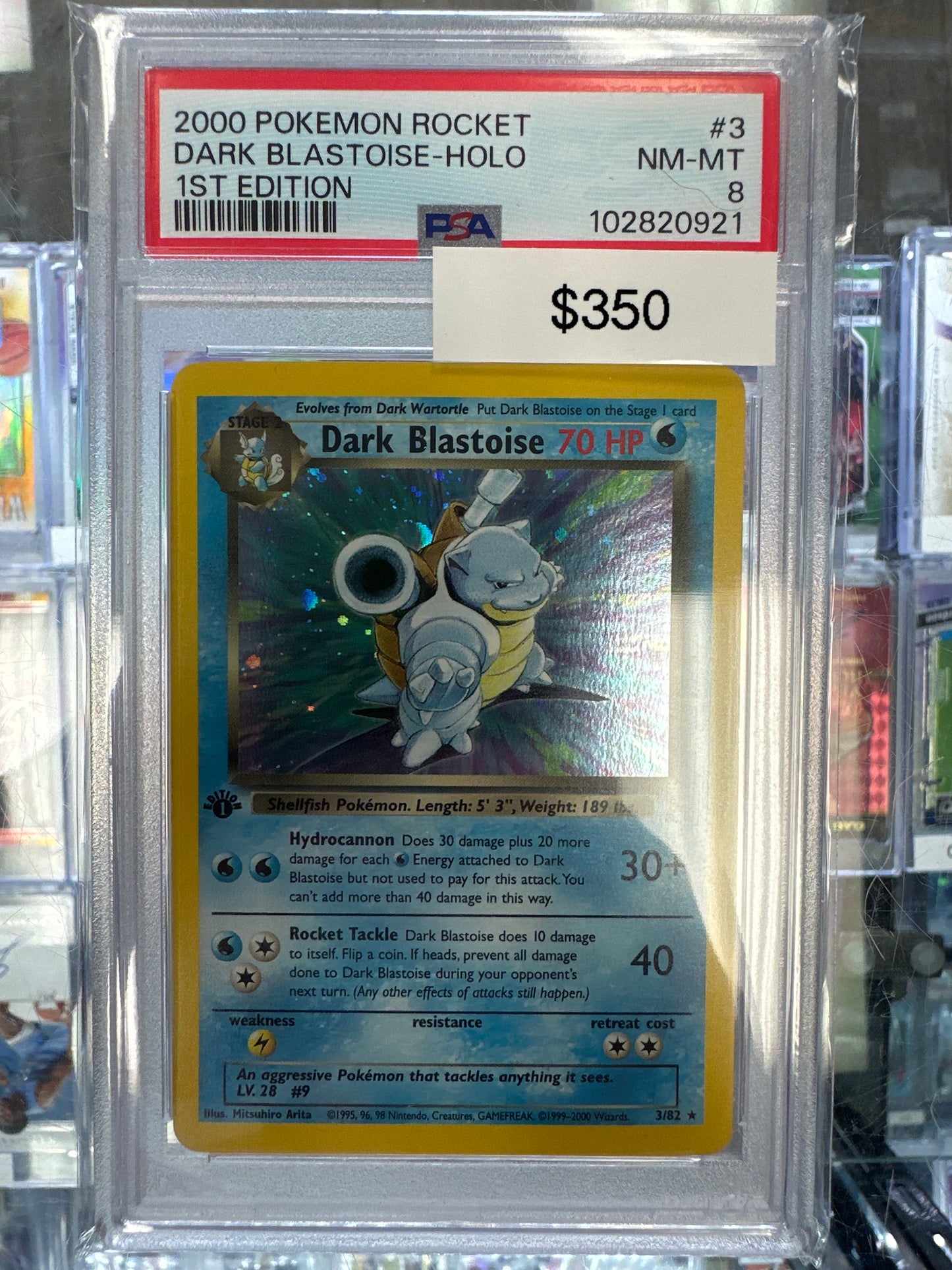 Pokemon Dark Blastoise 3/82 PSA 8