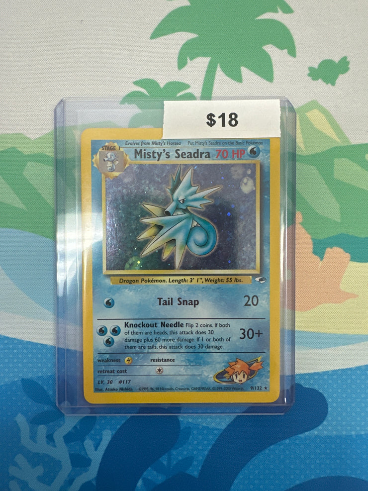 Pokemon Gym Heroes Misty’s Seadra Holo Rare 9/132