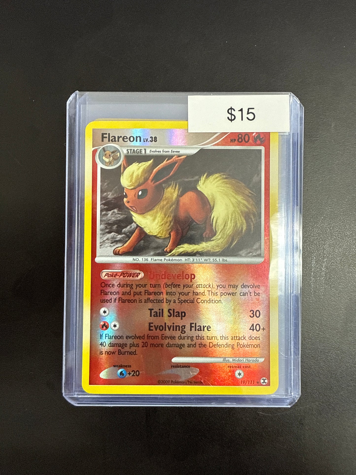 Pokémon Flareon Reverse Holo 19/111