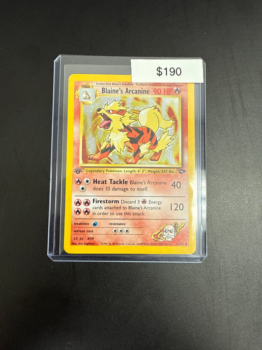 Pokémon Blaine's Arcanine 1/132 1st Ed.