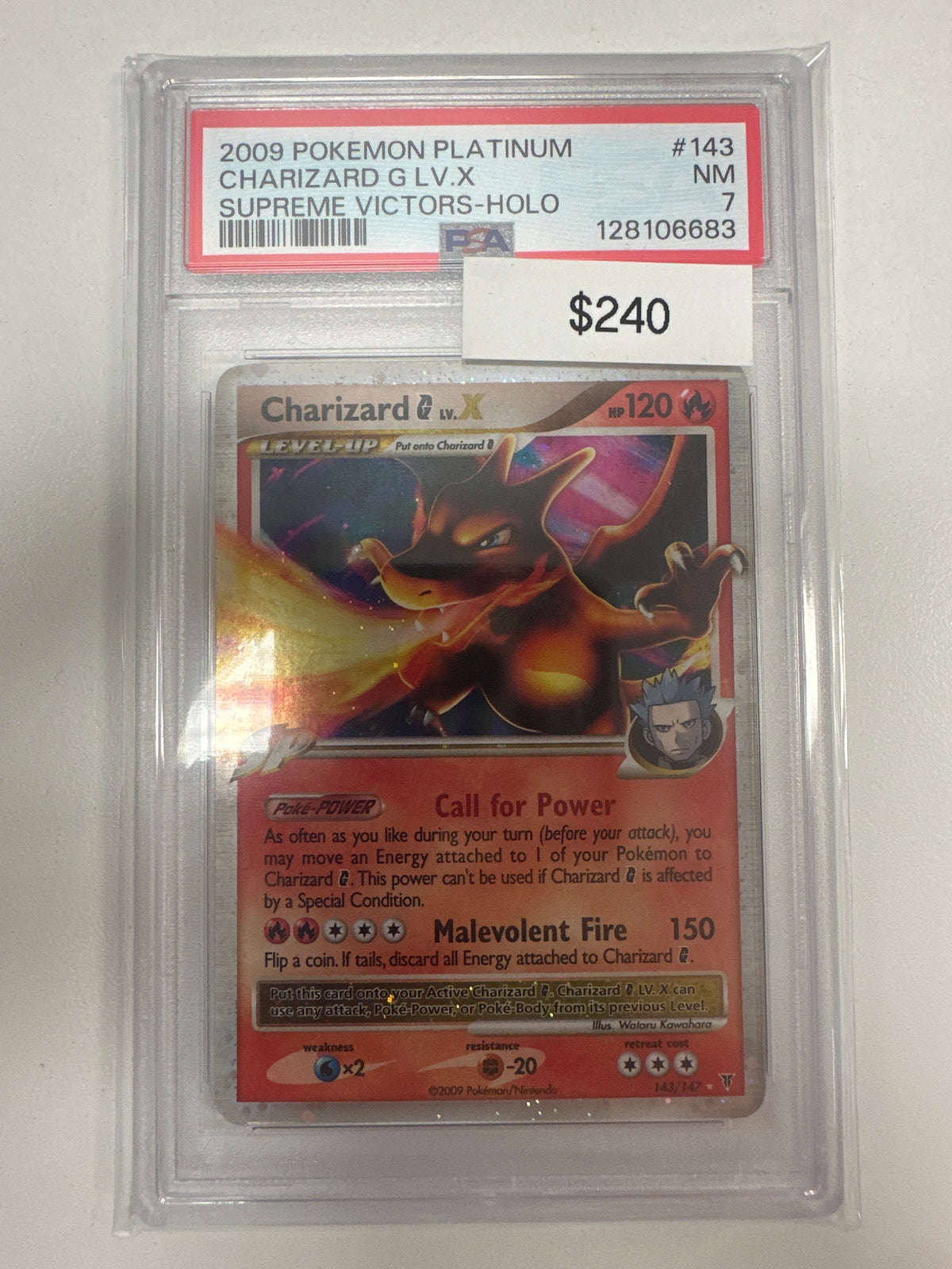 Pokemon Platnium Charizard G LV. X PSA 7