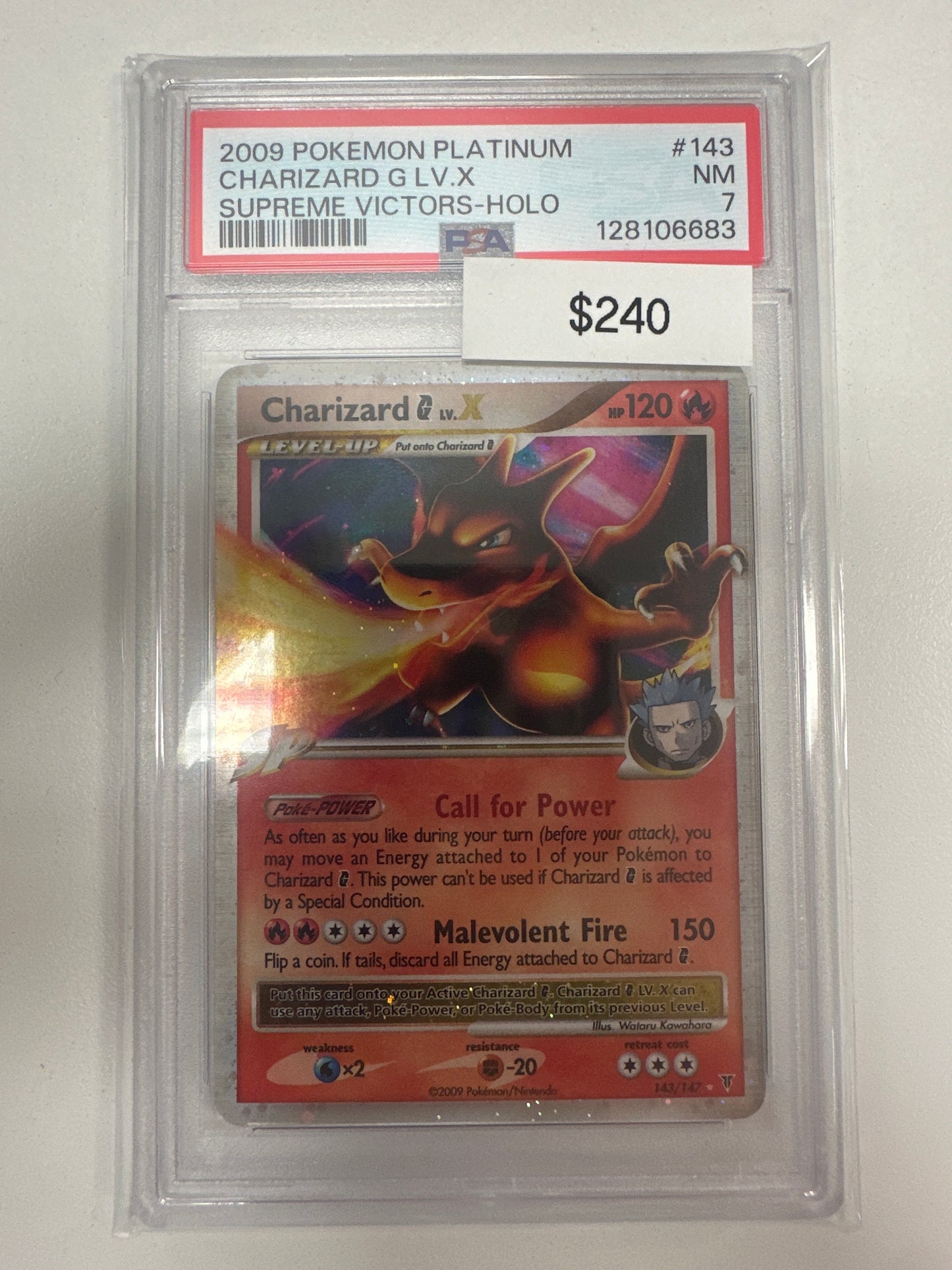 Pokemon Platnium Charizard G LV. X PSA 7