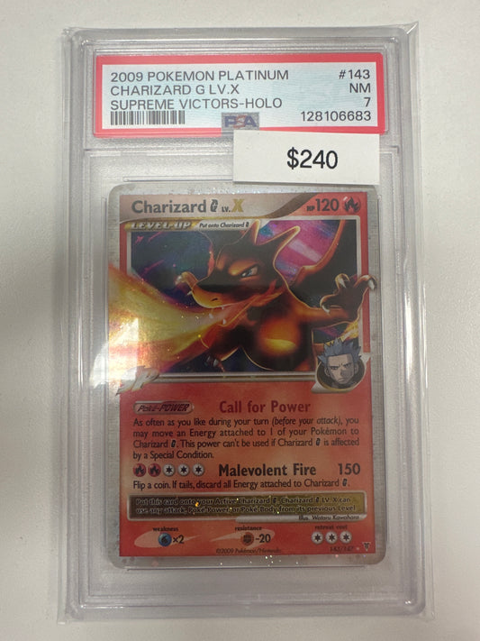 Pokemon Platnium Charizard G LV. X PSA 7