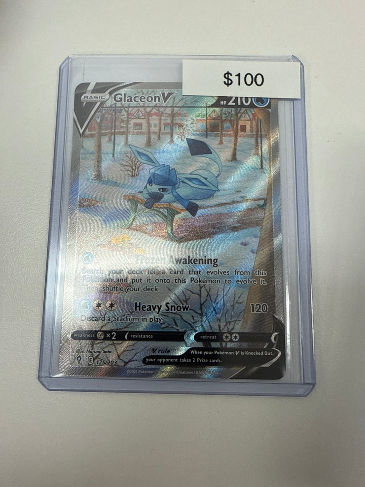 Pokémon Glaceon V Evolving Skies Alt Art 175/203