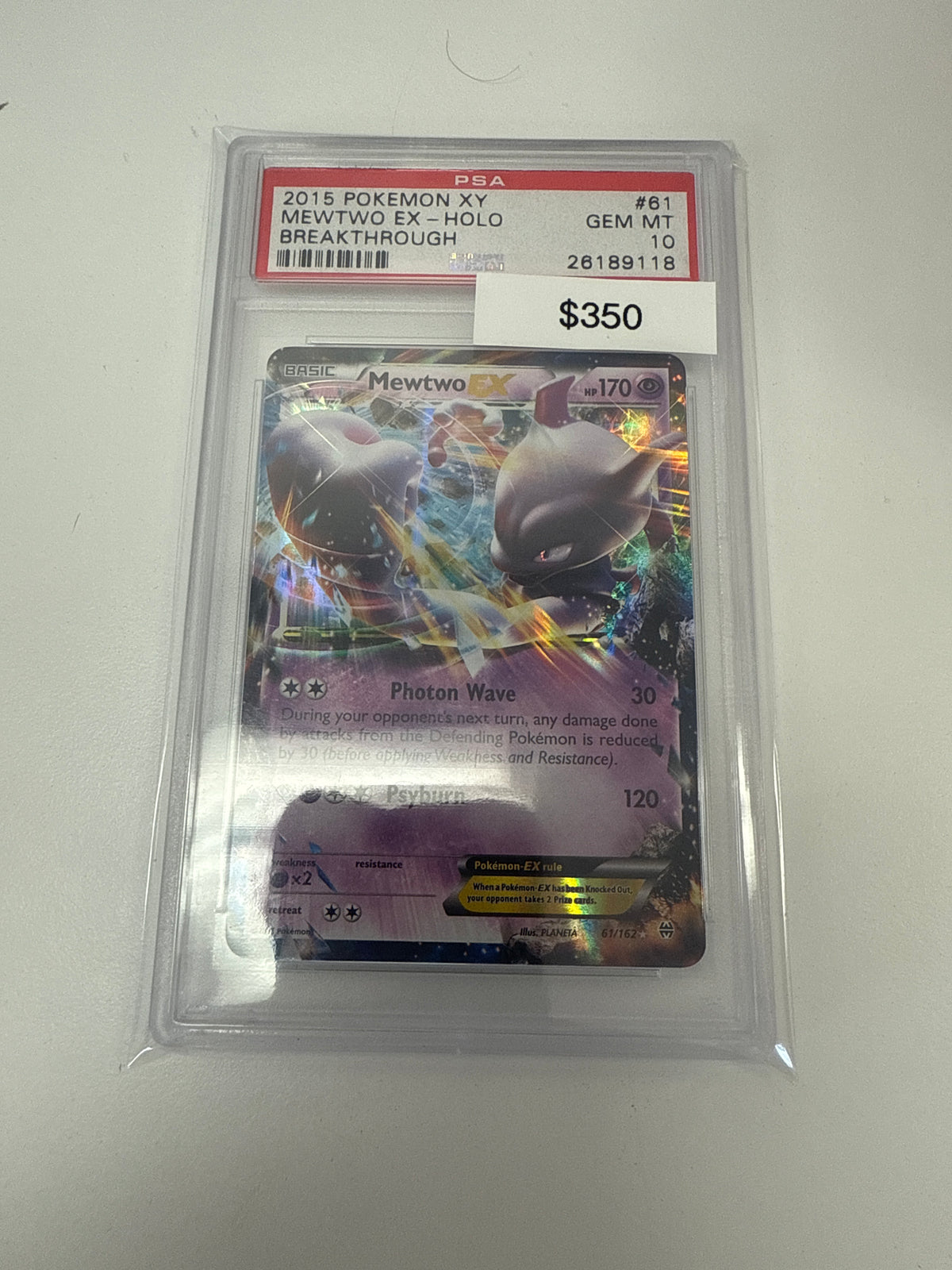 Pokemon Break Through Mewtwo Ex #61/162 PSA 10