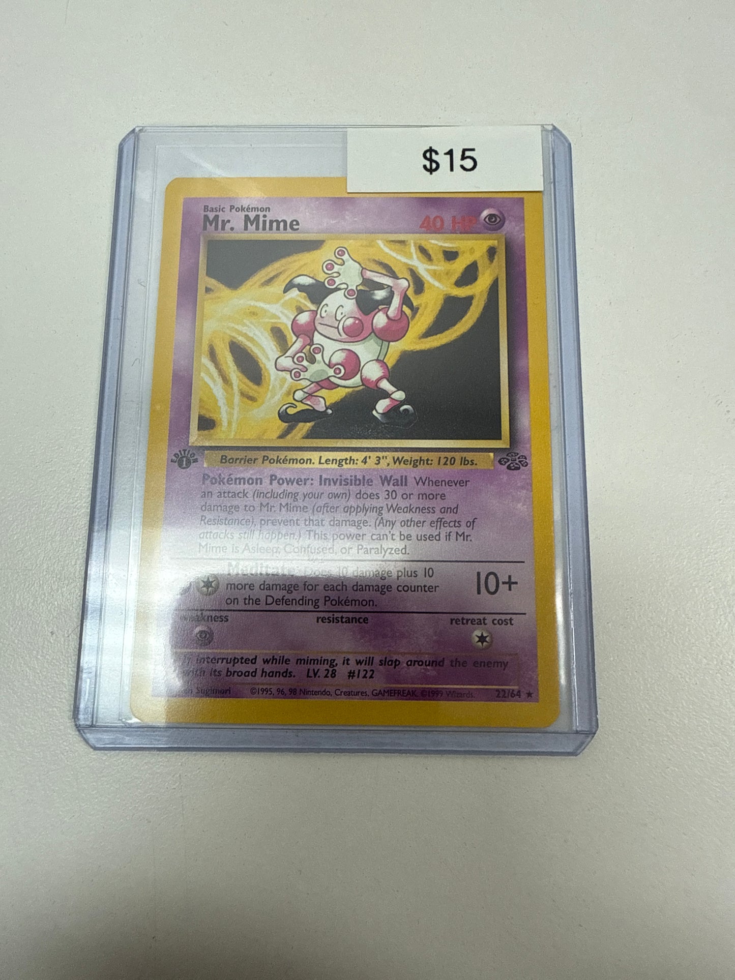 Pokemon Mr.Mime 1st Ed Non-Holo #22/64