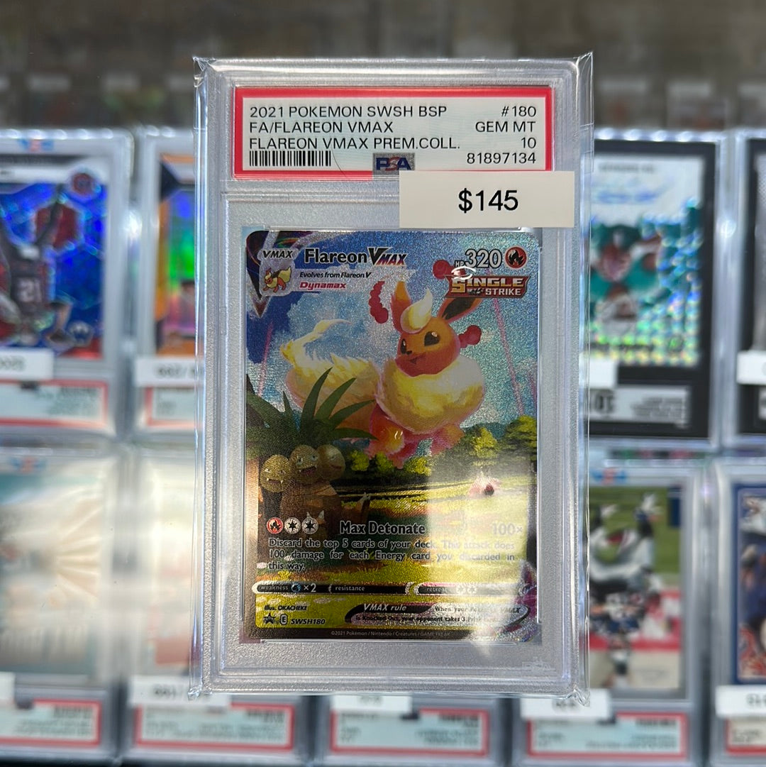 2021 Pokémon Flareon VMAX Promo Premoum Collection #180 PSA 10
