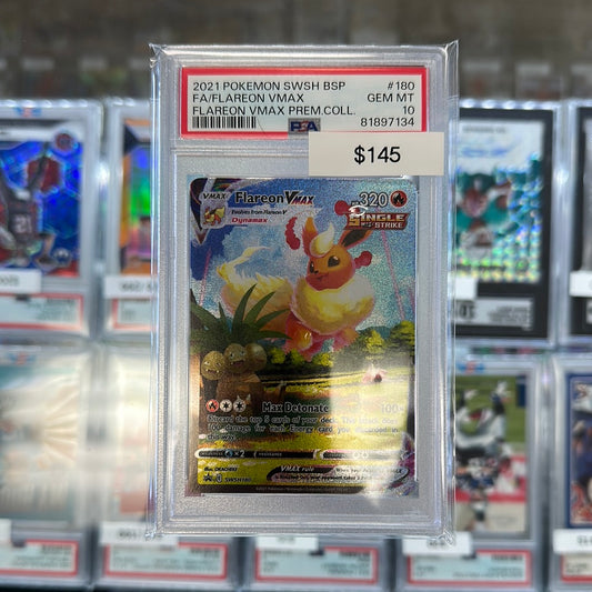 2021 Pokémon Flareon VMAX Promo Premoum Collection #180 PSA 10