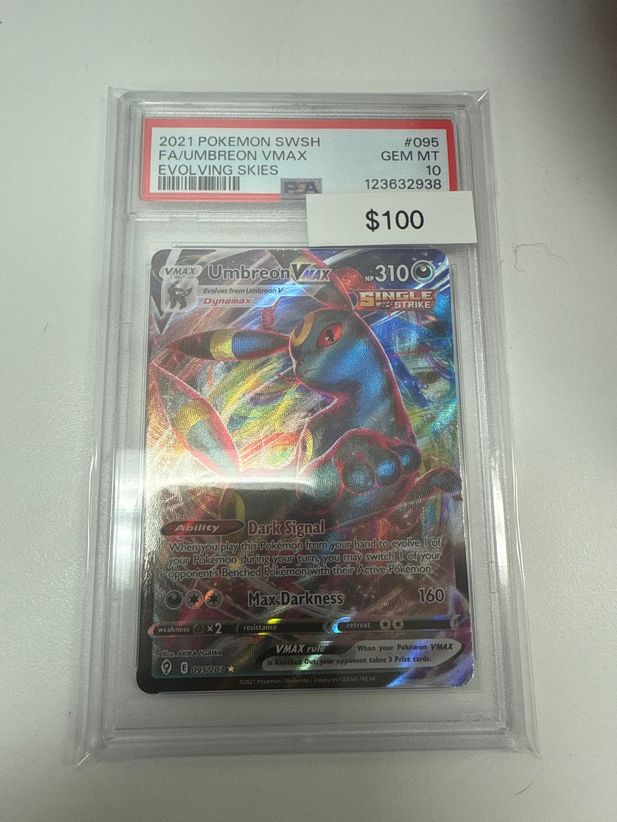 Pokemon Umbreon Vmax #095/203 PSA 10