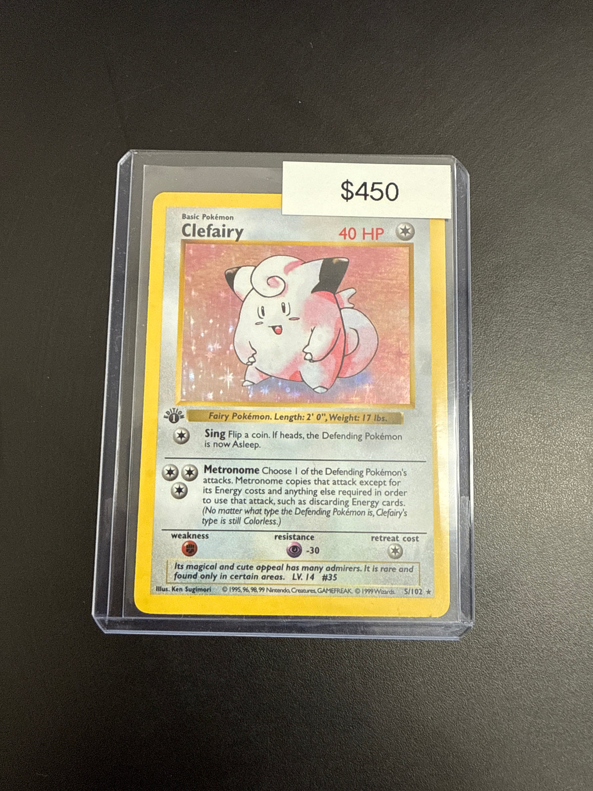 Pokémon Clefairy Shadowless 5/102 1st Ed.