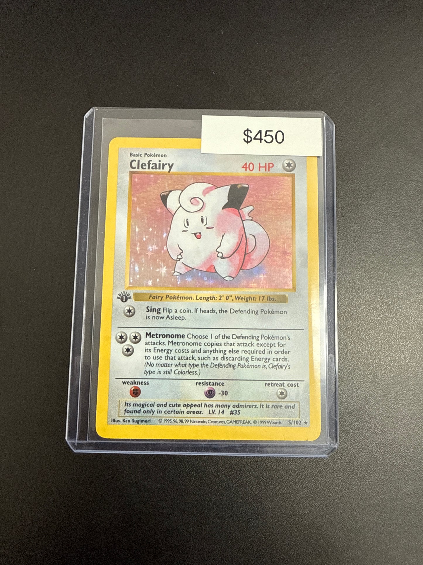 Pokémon Clefairy Shadowless 5/102 1st Ed.