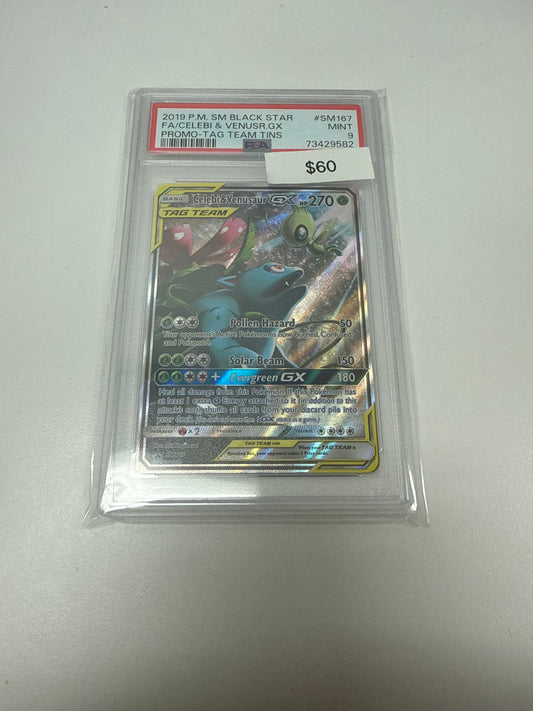 Black Star Promo Celebi & Venusaur #sm167 PSA 9