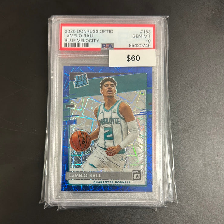 2020 Optic Lamelo Ball Blue Velocity PSA 10