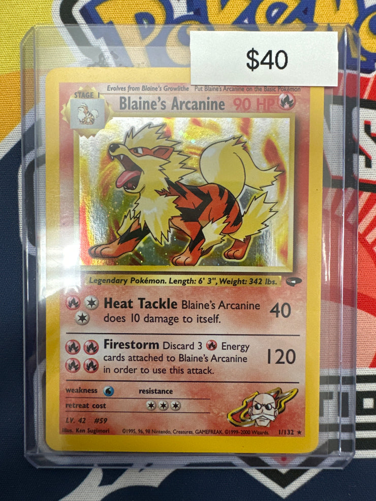 Pokemon Blaine’s Arcanine Holo 