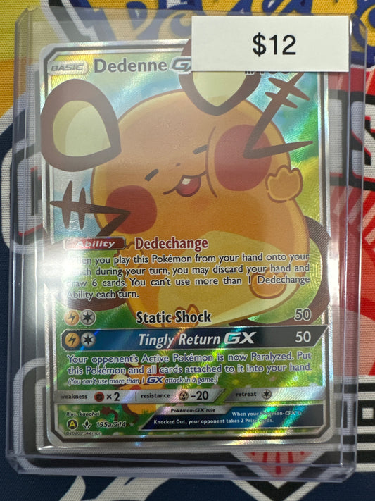 Pokemon Sun & Moon Promo Dedenne GX 195a/214