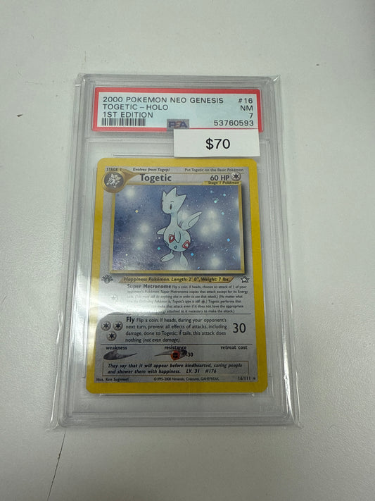 Pokemon Neo Genesis Togetic 1st Edition Holo #16/111 PSA 7