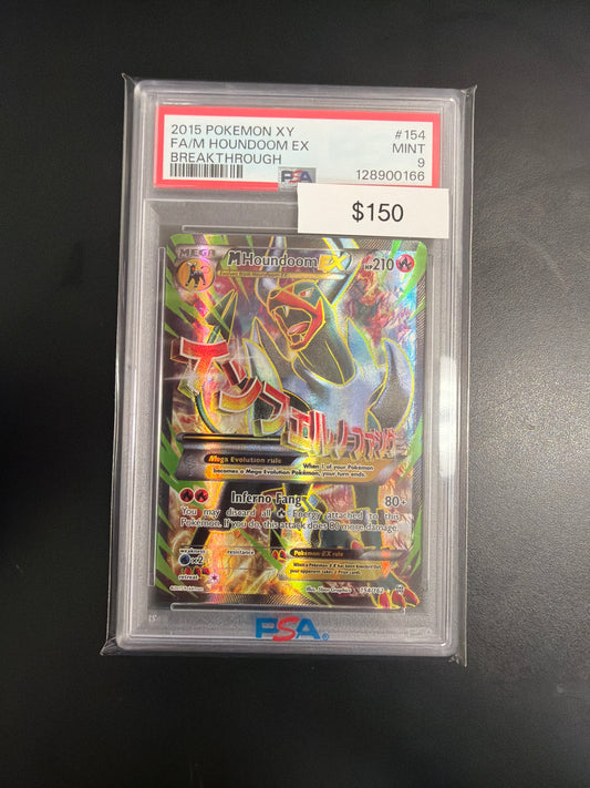 Pokemon M Houndoom EX #154 PSA 9