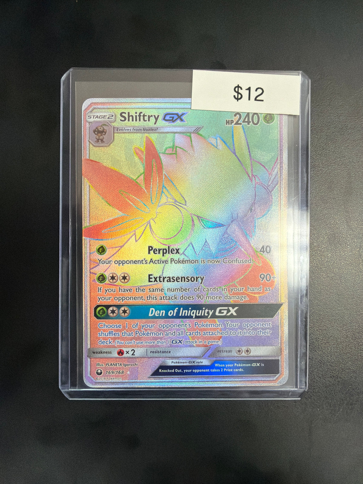 Pokemon Shiftry GX Secret 169/168