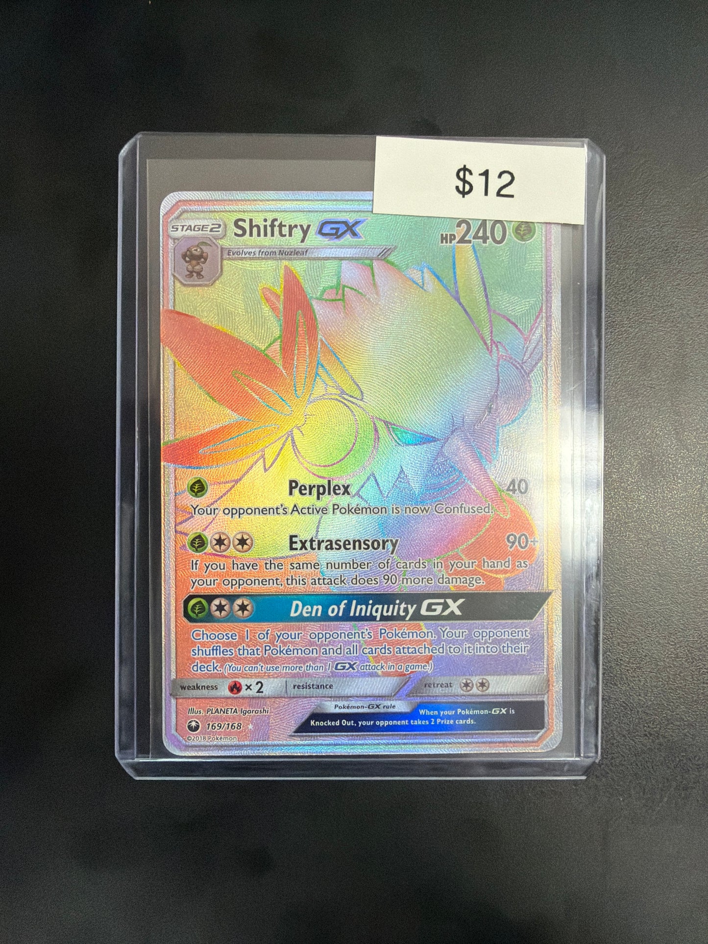 Pokemon Shiftry GX Secret 169/168