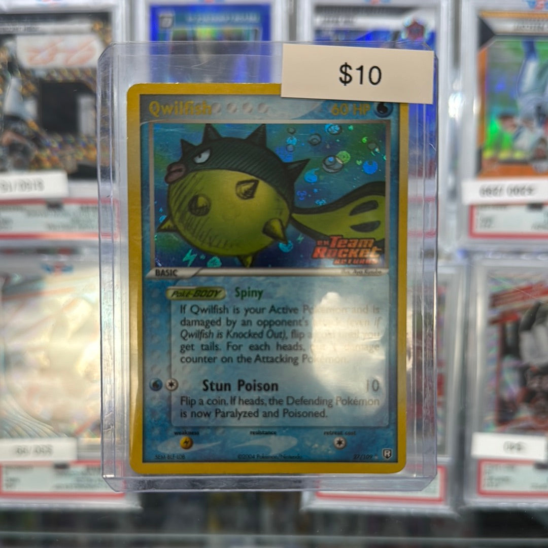 Pokémon ex team rocket Qwilfish 27/109