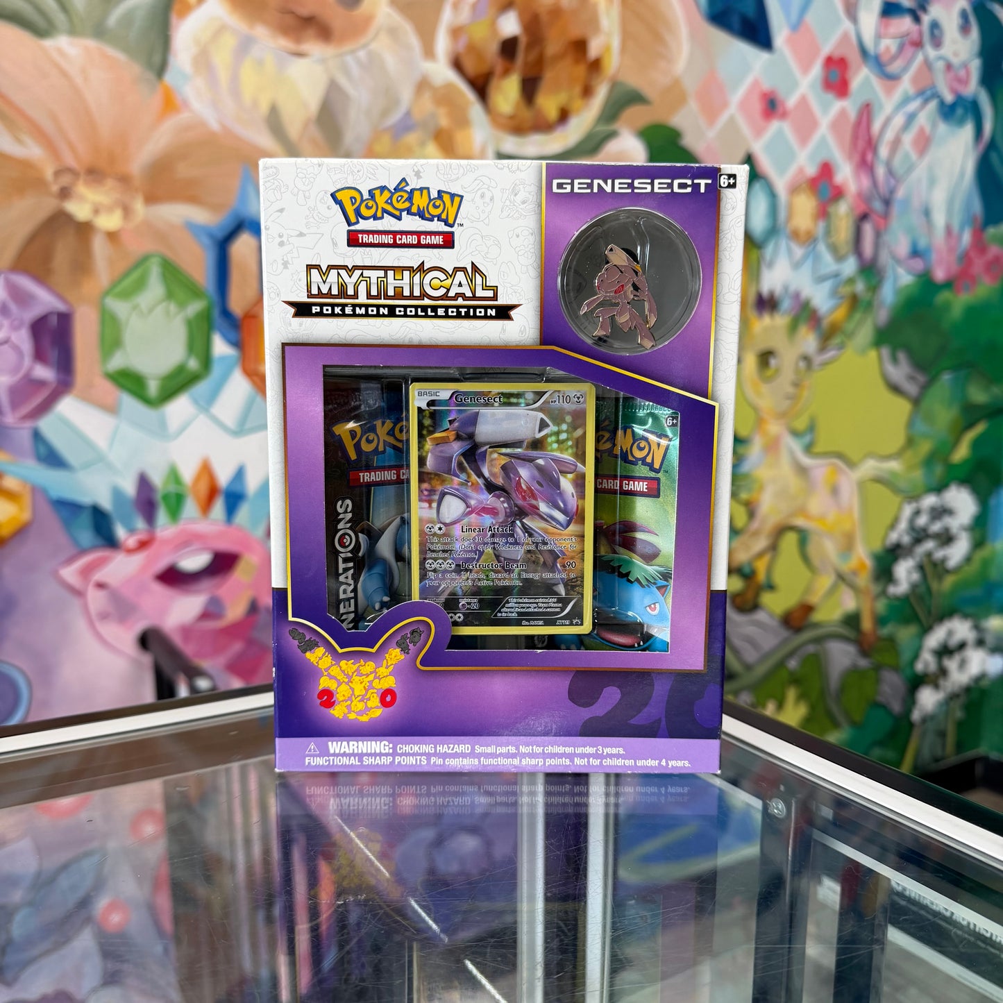 Pokemon 20th Anniversary Mythical Pin Collection Genesect