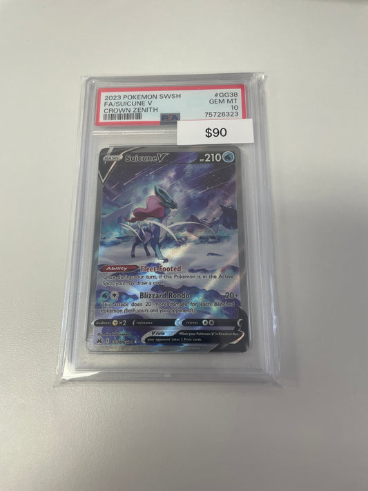 Pokemon Suicune V Art #gg38/gg70 PSA 10
