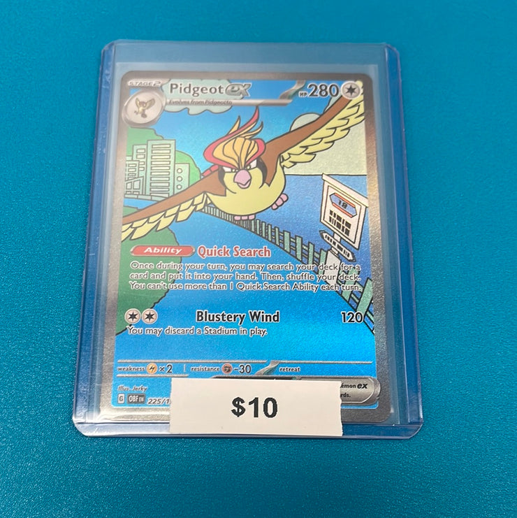 Pokémon Pidgeot ex Obsidian Flames Special Illustration Rare 225/197