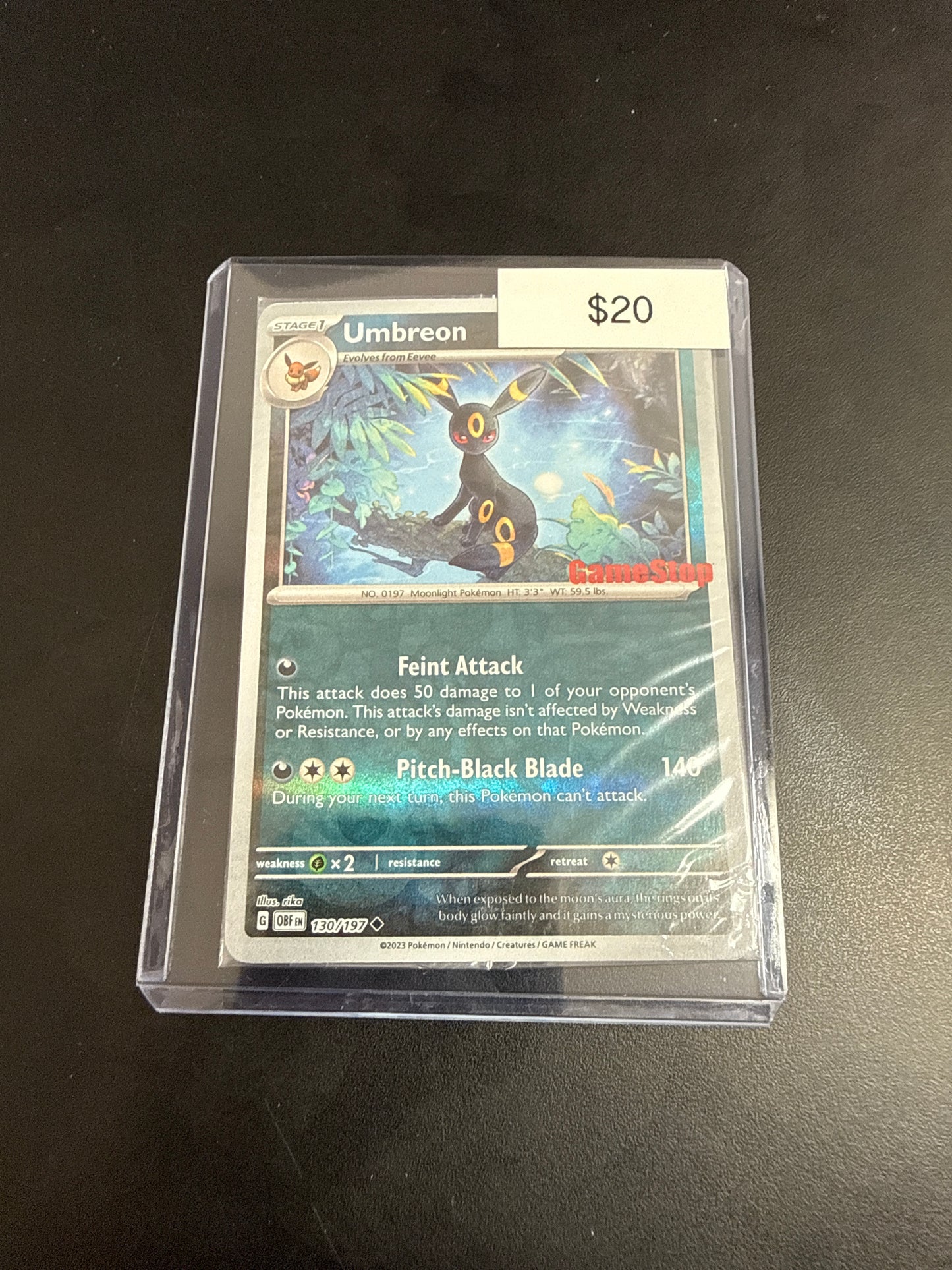 Pokemon Umbreon GameStop Stamp #130/197